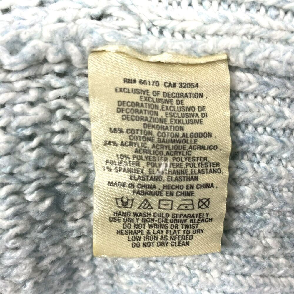 Anthropologie Sleeping on Snow Sweater Size XXS Light Blue Jewel Seams - Picture 5 of 5